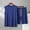 Blue, variant on Men Outfits Mens T Shirt and Mens Pants Casual Sleeveless Crew Neck Summer Regular Fit Oversized Jogging Track Suit L-XXXXXL