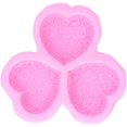 thumbnail image 1 of Molde de silicona de rosa en forma de corazón de 3 cavidades, herramientas de decoración de fondant para pasteles, chocolates, aperitivos, rosa de caramelo duro (rosa) JAMW Sencillez, 1 of 5