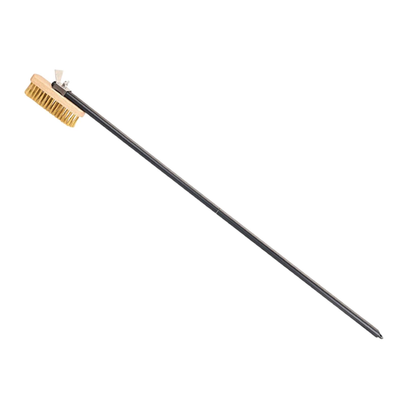 CarpNettore Pizza Oven Brush with Scraper Grill Cleaner Brush for Oven Barbecue Stovetop aluminum handle