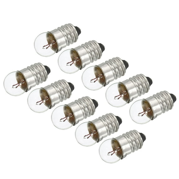 Uxcell 6.2V E10 Warm Yellow Light Mini Incandescent Bulbs with Box 20 Count