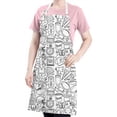 thumbnail image 5 of Football Icons Pattern Apron-Garden Aprons for Women with Pockets-Cotton Linen Waterproof Kitchen Cooking Gardening Aprons Adjustable for Kitchen,Cooking,BBQ and Salon 33x27 Inch, 5 of 7
