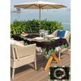 thumbnail image 5 of Outdoor Tablecloth with Umbrella Hole for Patio/Picnic/Party/Camping, Spring Botanical Waterproof Table Cloth Rectangle Table Cover Washable, Garden Birds Floral Leaves Brown Wood (52"x 70"), 5 of 8
