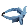 thumbnail image 6 of Unique Bargains 1 Pcs Double Bow Knot Headband Fashion Hairband for Women 1.34 Inch Wide Light Blue, 6 of 7