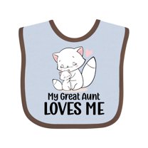 Inktastic White Kittens My Great Aunt Loves Me Boys or Girls Baby Bib