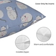thumbnail image 3 of Fuzoiu Cute Fat Cat Print Square Pillow Cover,Hidden Zipper Design,Luxury Square Pillow Case, Throw Pillow,Couch Cushion-22"x22", 3 of 7