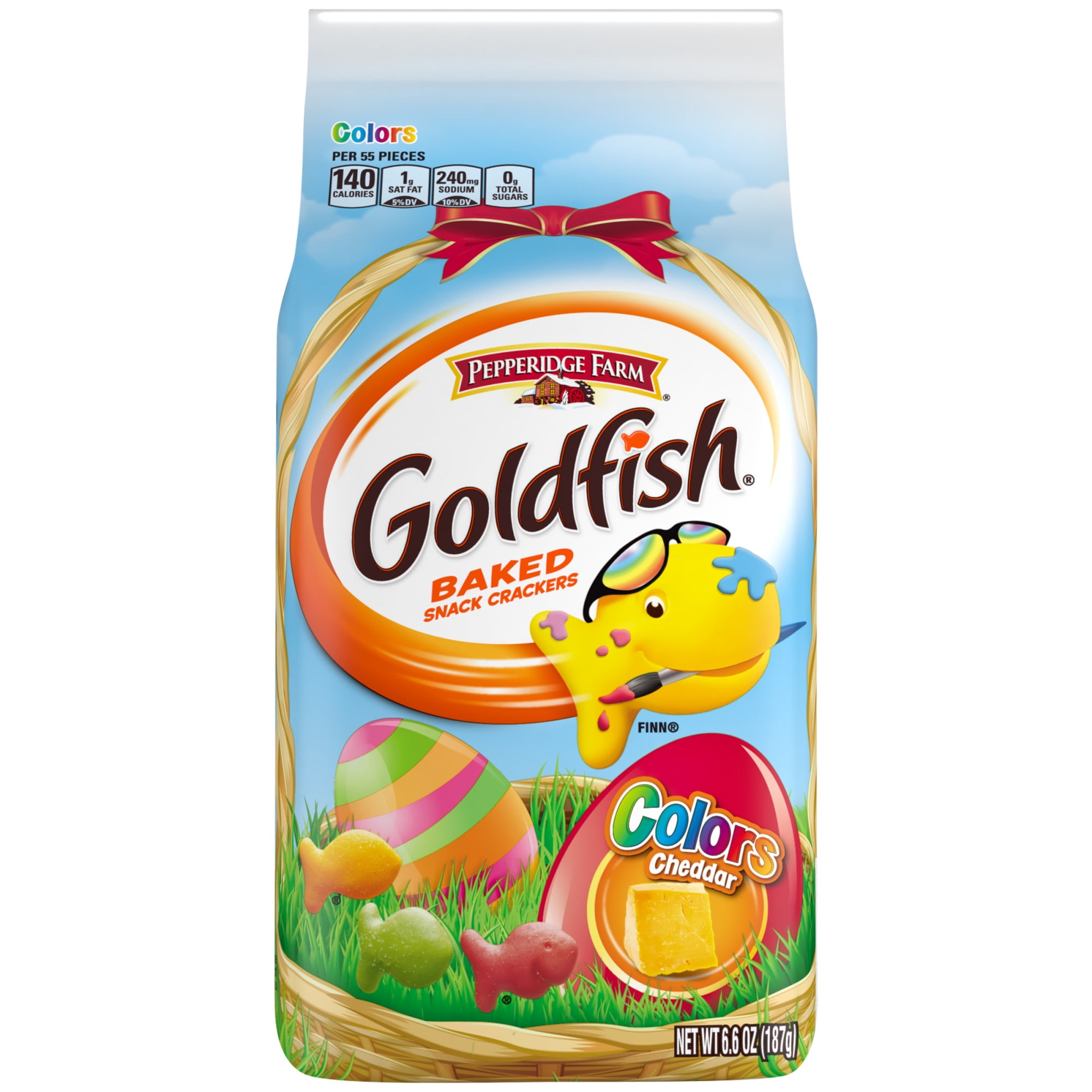Pepperidge Farm Goldfish Colors Cheddar Crackers, 6.6 oz. Bag, Spring