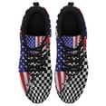 thumbnail image 2 of American Flag Black White Semaphore Running Shoes Sneakers Mesh Black Size 3.5, 2 of 5