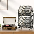 thumbnail image 2 of Soporte de almacenamiento de discos de vinilo RUILALIFE de 2 niveles para 200 LP, 2 of 7