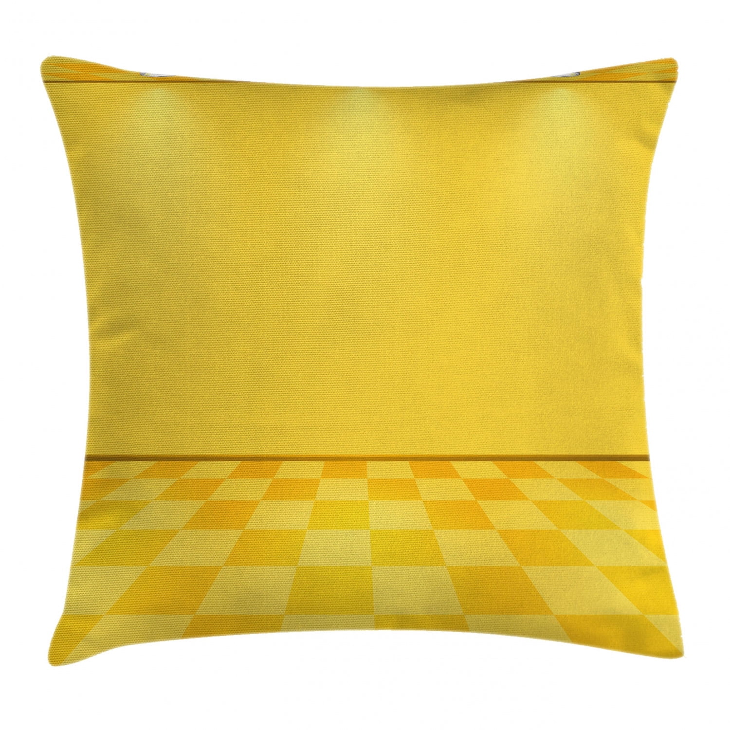 Yellow Decor Throw Pillow Cushion Cover, Shades of Lemon Yellow in