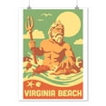 thumbnail image 2 of Virginia Beach, Virginia, King Neptune Statue, Retro Beach (9x12 Wall Art Print, Home Decor), 2 of 3