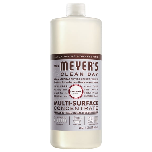 Mrs. Meyer's Clean Day Multi-Surface Everyday Concentrate, Lavender Scent, 32 Fl Oz Bottle