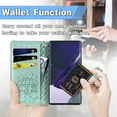 thumbnail image 2 of Allytechgroup Flip Wallet Case [Cat & Dog Cute Embossed Pattern] for Samsung Galaxy S23 Ultra with Card Slots Cash Holder, Magnetic Clasp Shockproof Kickstand Cover with Hand Strap, Green, 2 of 10