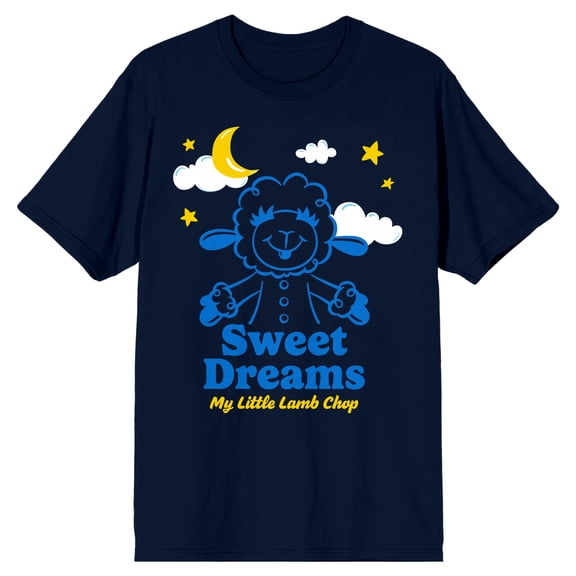 Lambchop Sweet Dreams Navy Short Sleeve Tee for Men-Medium
