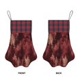 thumbnail image 4 of Dog Paw Decorative Socks 17x11.8in Top With A Strap Design For Easy Hanging For Festive Christmas Party Decorations Realistic Forests Camouflage Pattern Conifer Maroon_1, 4 of 8