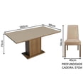 thumbnail image 4 of Juego de Comedor Madesa Keila Mesa con Tapa de Madera 4 Sillas Marron/Crema/Imperial, 4 of 10