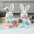 thumbnail image 2 of TETOU 2pcs Easter Lighting Bunny Rabbit Egg Carrot Plush Dolls Spring LED Bunny Kids Gifts Home Decor, 2 of 7