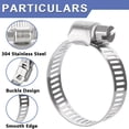 thumbnail image 4 of 65pcs Hose Clamps Kit,5 Sizes 1/4"-1-5/32"(6-29mm),Hose Clamps Stainless Steel,304 Stainless Steel Hose Clamp for Water Pipe Automotive and Mechanical Application, 4 of 6