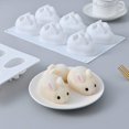 thumbnail image 4 of 3D Conejo de Pascua Conejito Molde de silicona DIY Moldes para hornear Bandejas para hornear Herramienta Decoración para pasteles Caramelos Decoración de pasteles de hielo, 6 cavidades, S WD.WDQZL Hogar, 4 of 5