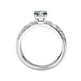 thumbnail image 2 of 1.10 Carat Brilliant Cushion Cut Genuine Diamond Solitaire with Accents Wonderful Ring for Ladies Solid 14K White Gold Size 10.5, 2 of 6