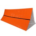thumbnail image 1 of Tente Thermique en Mylars Réutilisable d'Urgence Extra Grand 62” X 96.8” Ensemble de Couvertures en Mylars Authentiques pour Extérieur, Survie, Camping, Randonnée, Marathons, Sans-Abri, Premiers Secours, 1 of 8