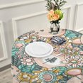thumbnail image 6 of SKYSONIC Easter Eggs Flowers Round Tablecloth 60inch Indoor Wrinkle Free, Spring Floral Circular Lace Table Cover Washable for Kitchen Party BBQ Dining Decor, 6 of 7