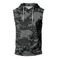 thumbnail image 7 of Mens Sleeveless Hoodie Camouflage Pattern Drawstring Hooded Vest with Kangaroo Pocket Relaxed Fit Sportswear Top, 7 of 7