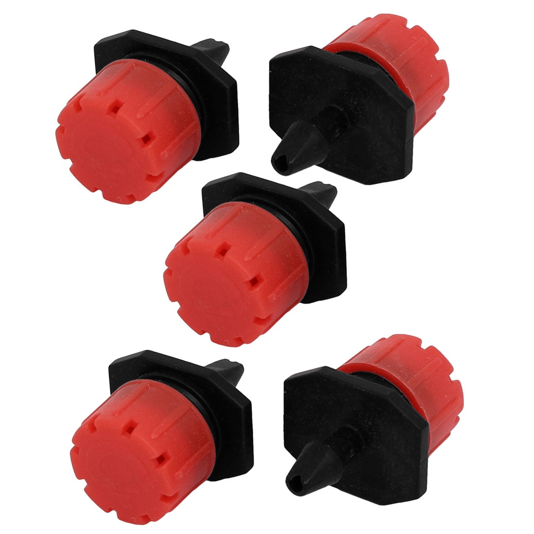 Plastic 8 Holes Adjustable Dripper Misting Irrigation Spray Nozzle 5pcs by