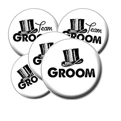 8 Top Hat Team Groom Buttons - Bachelor Party Buttons - Top Hat Team Groom Buttons - Bachelor