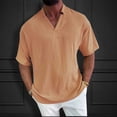 thumbnail image 4 of ZUKMRJPC Mens Short Sleeve T-Shirts V Neck Fashion Solid Color Summer Basic Tops Casual Loose Fit Sport Athletic Work Shirts, 4 of 7