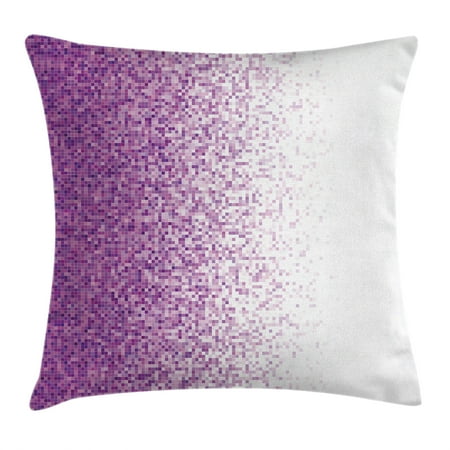 Magenta Decor Throw Pillow Cushion Cover Computer Art Style Tile