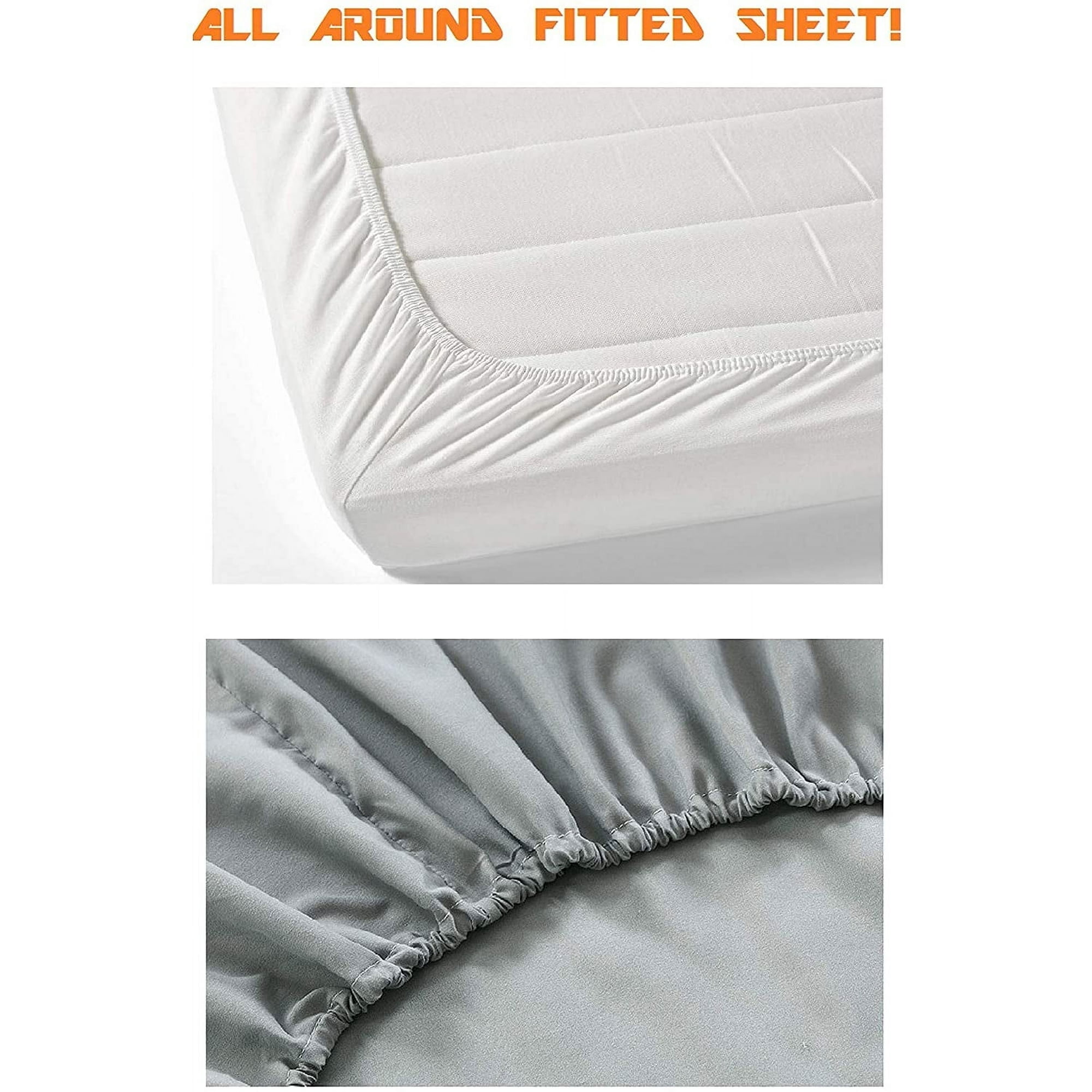 Elegant Comfort Gift Bed sheet set 1500 Series King-Light Blue