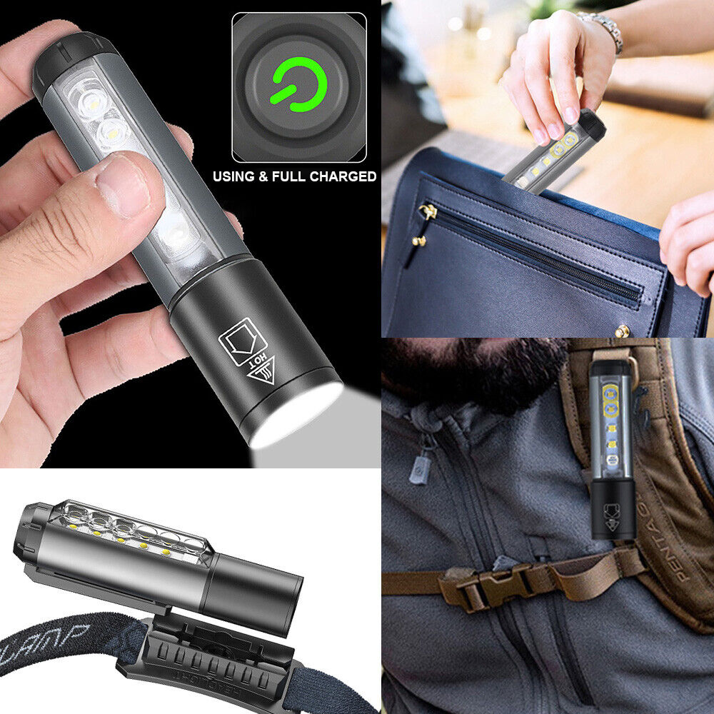 COB Headlamp Night Buddy LED Motion Sensor Head Torch Headlight Lamps Waterproof
