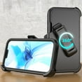 thumbnail image 6 of Xhy iPhone 13 Pro Case + Screen Protectors + Belt Clip Holster + Camera Lens Protector, Heavy Duty Hard Shockproof Armor Protector Case (Black), 6 of 7