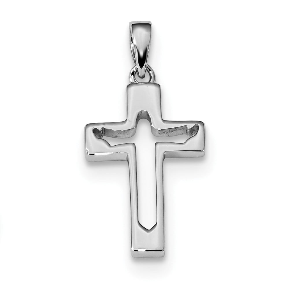Crucifix with Satin Finish 925 Sterling Silver Religious Charm Pendant
