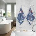 thumbnail image 6 of SKYSONIC Hand Towels USA Stars Patterned 2 PCS, Cotton Bath Towel for Drying Face Hands Body ,Absorbent Lightweight Towels for Bathroom Ktichen Travel Gym, 16"x28", 6 of 7