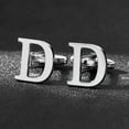 thumbnail image 6 of GKNET Wedding Cufflinks Groom Cufflinks 26 Letters Clothes Accessories Shirt Cuff Link-T, 6 of 9