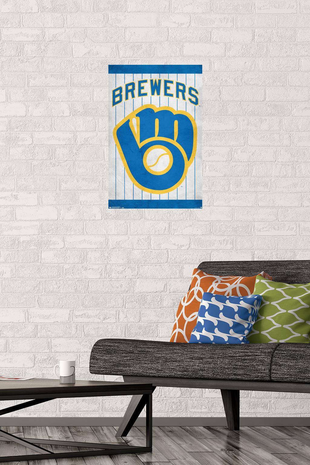 MLB Milwaukee Brewers - Retro Logo Wall Poster, 14.725" x 22.375"