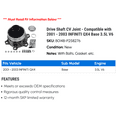 thumbnail image 2 of Drive Shaft CV Joint - Compatible with 2001 - 2003 INFINITI QX4 Base 3.5L V6 2002, 2 of 2