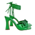thumbnail image 4 of XY London Womens Rhegan Chain Detail Lace Up High Heels, 4 of 4