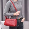 thumbnail image 4 of Real Cow Leather Women's Shoulder Bag, Ladies' Simple Commuting Crossbody Messenger Bag, High-quality Multi Compartment Handbag, 4 of 5