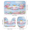 4PCS Cinnamoroll Shower Curtain Set with NonSlip Rugs Toilet Lid Cover