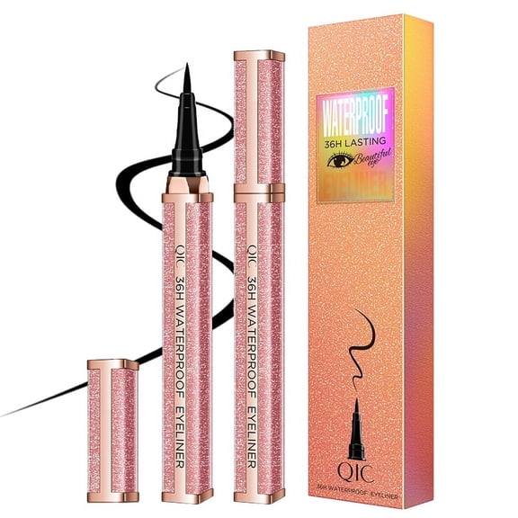 BEUKING Waterproof Pencil Eyeliner, Black Starry Pencil Eyeliner, Eyeliner with Precise Flet Tip, Longwearing, Ultra-Silky Formula, Quick Drying Liquid Eyeliner Pen(#03 Sunset Orange)