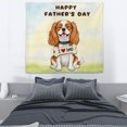 thumbnail image 3 of Cute Cavalier King Charles Spaniel Loves Dad Happy Father's Day Tapestry Dog Lover Gifts Wall Hanging Backdrop Home Decor - 12008, 3 of 5