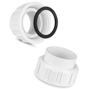 Aellinatey Salt Plumbing Union Connector Replacement for Pool Service Needs, PVC Fitting with Threaded Structure, Seal Gasket, Home