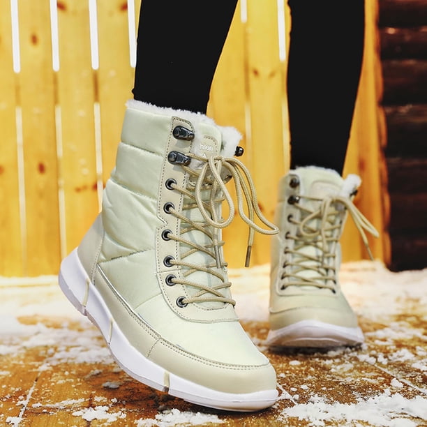 Botas de nieve cálidas y gruesas de caña alta, zapatos de algodón, botas ligeras de talla grande para mujer Wmkox8yii ghj2275