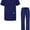 Navy, variant on Adar Universal Medical Scrubs Set Medical Uniforms - Unisex Fit 45 colors