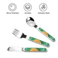 thumbnail image 3 of Cauagu Merry Christmas 2025 Print 3-Pieces Toddler Cutlery Set , Kids Silverware Set with Spoons Forks & Knife Stainless Steel Utensils for Kids Dishwasher Safe, 3 of 8