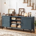 thumbnail image 4 of Costway 2-Door TV Stand for TVs up to 65” with 2 Storage Cabinets & 4 Adjustable Shelves Turquoise, 4 of 10
