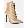 thumbnail image 6 of Escala Croc Lace-Up Stiletto Boots, 6 of 10