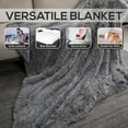 thumbnail image 4 of Cheer Collection Soft and Furry Long Shaggy Hair Throw Blanket, 4 of 5